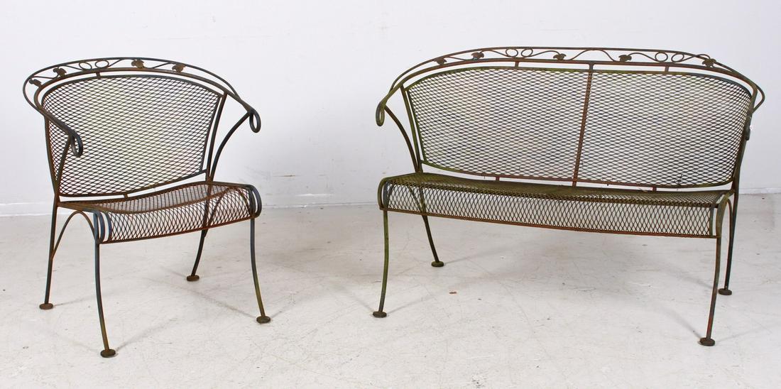 Salterini style garden bench and armchair (1 of 5)