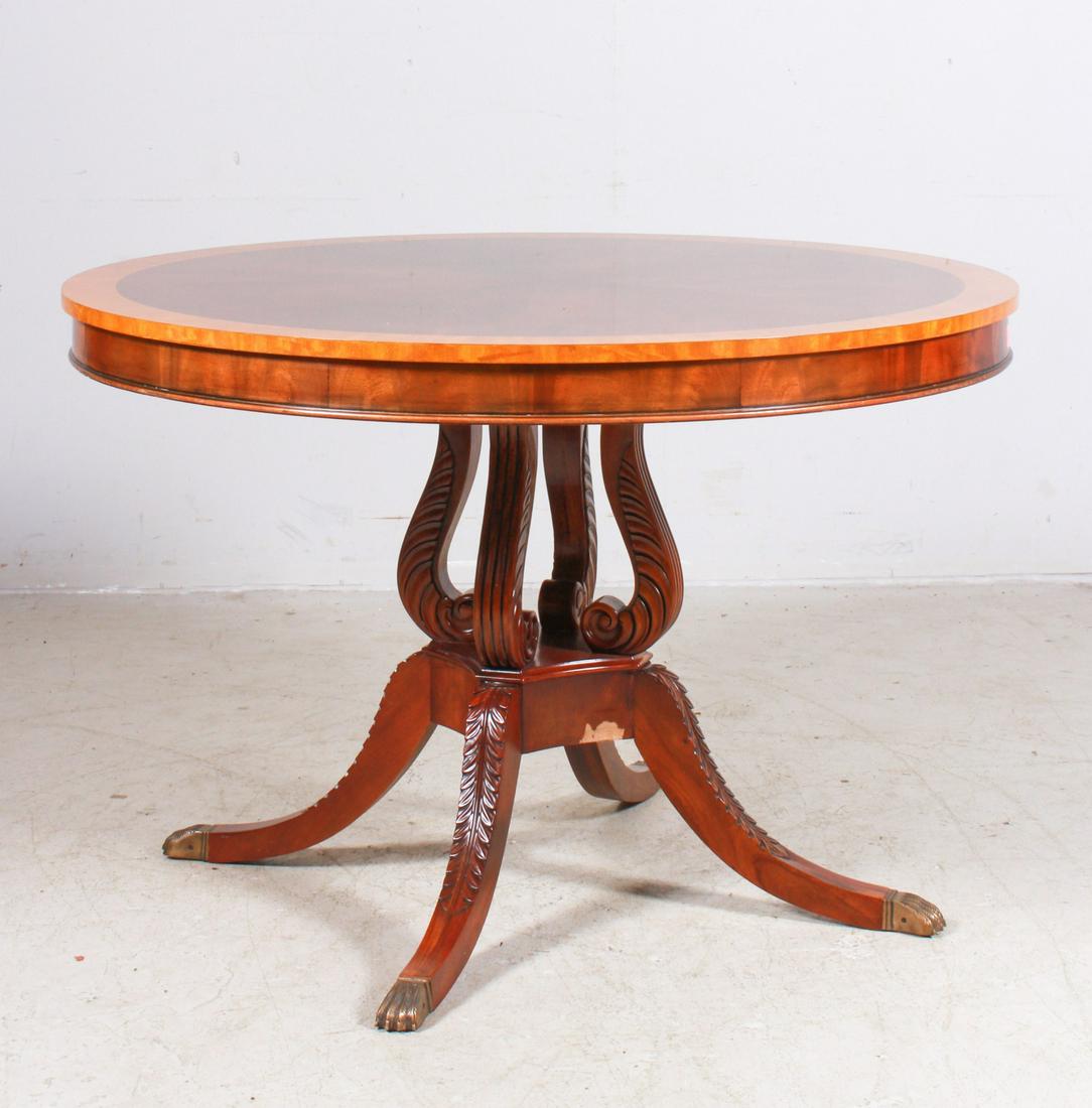 Regency style mahogany banded center table (1 of 3)