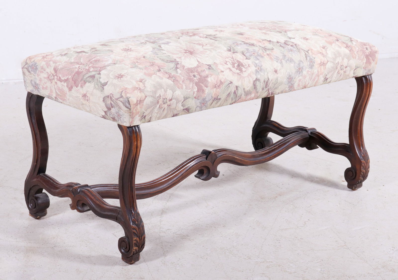 Mahogany carved bench (1 of 2)