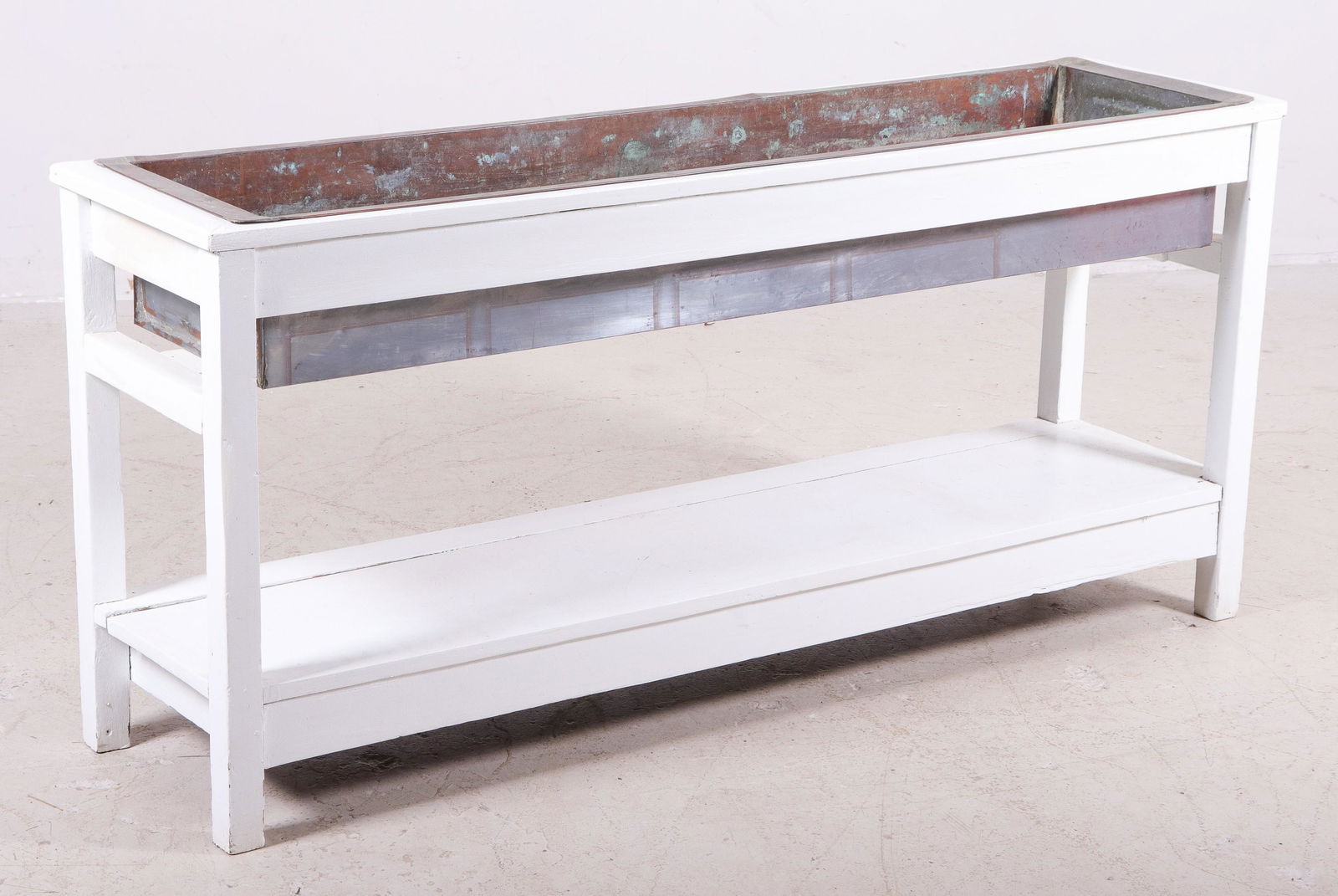 White painted 2-tier plant stand (1 of 1)