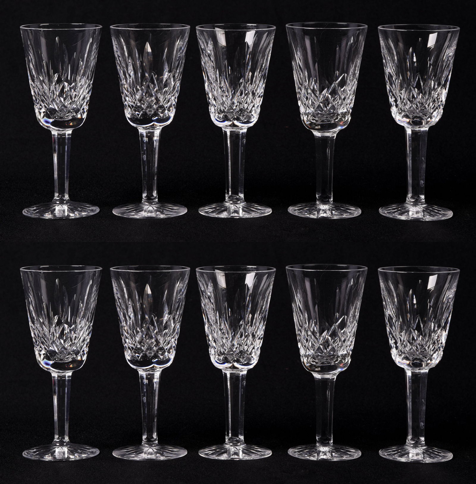 (10) Waterford Crystal Lismore Sherry Glasses (1 of 3)