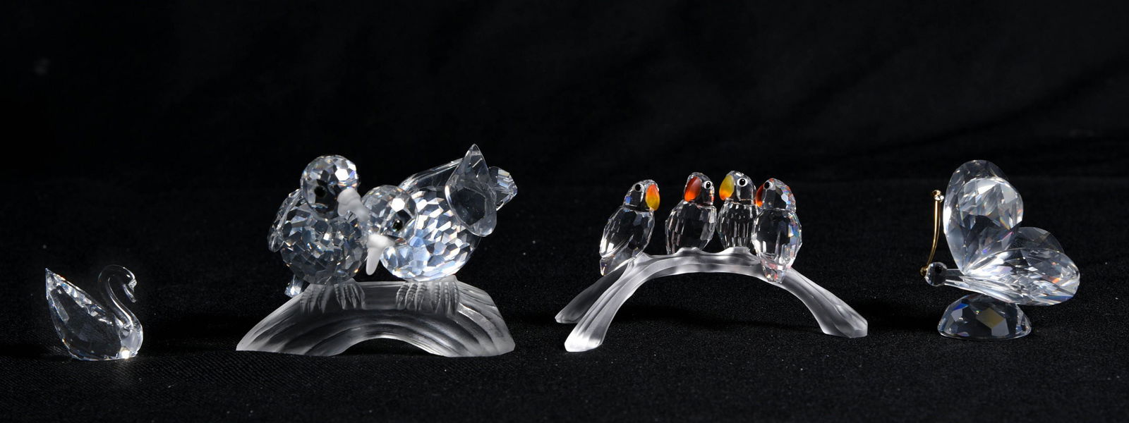 (4) Swarovski Crystal Bird & Butterfly Figures (1 of 5)