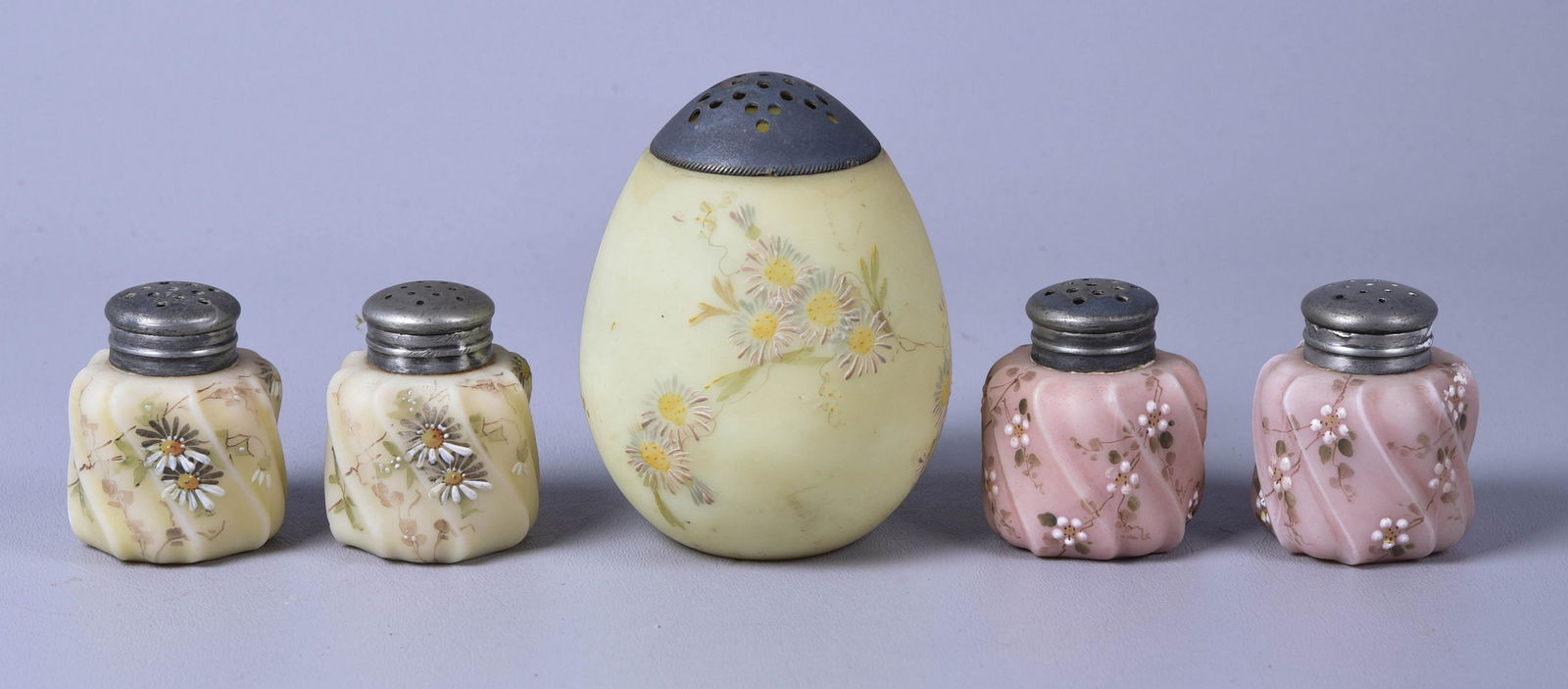(5) Satin Glass Enamel Shakers (1 of 4)