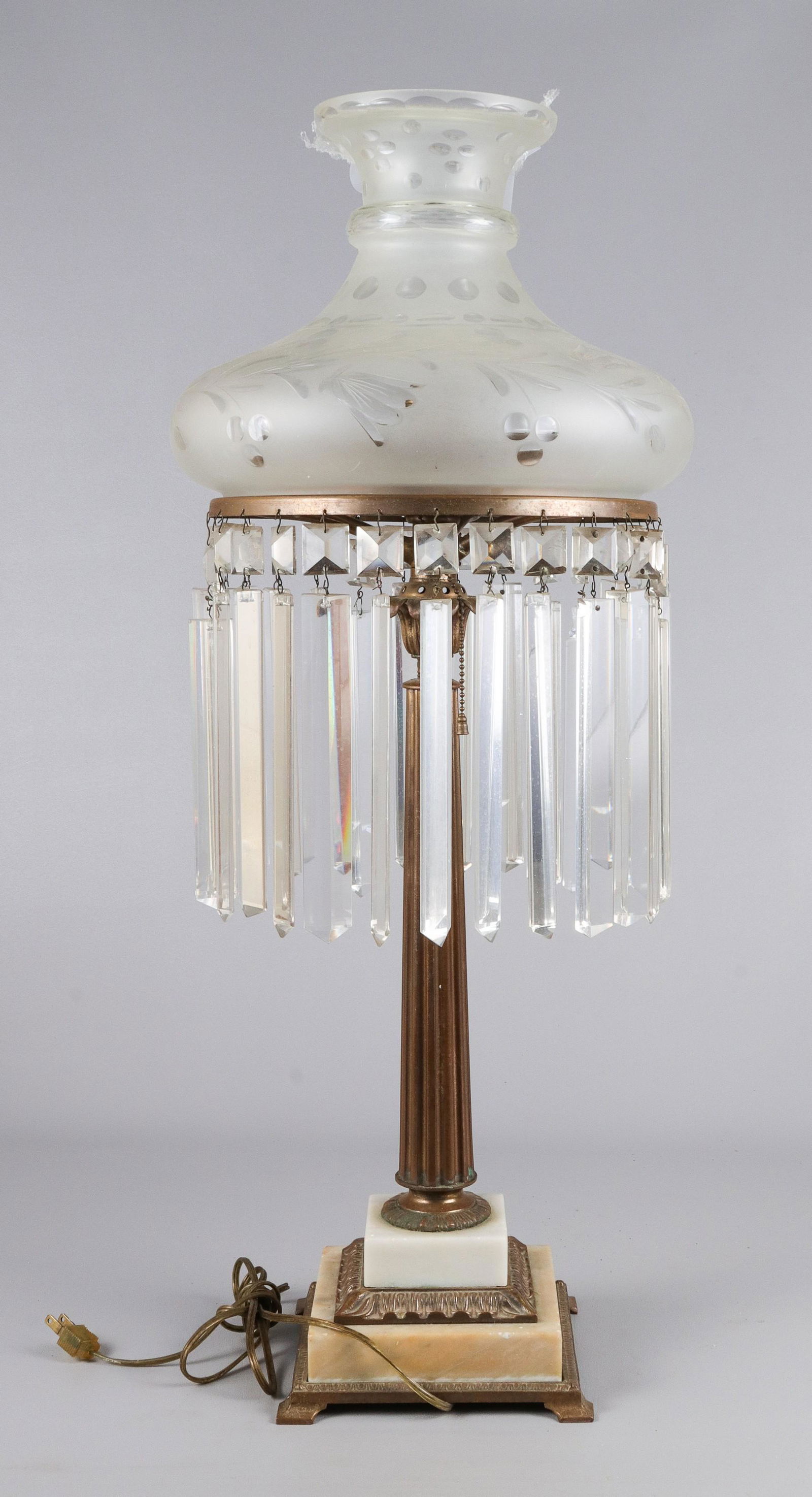 Sinumbra lamp with a ring font, c 1820-40 (1 of 3)