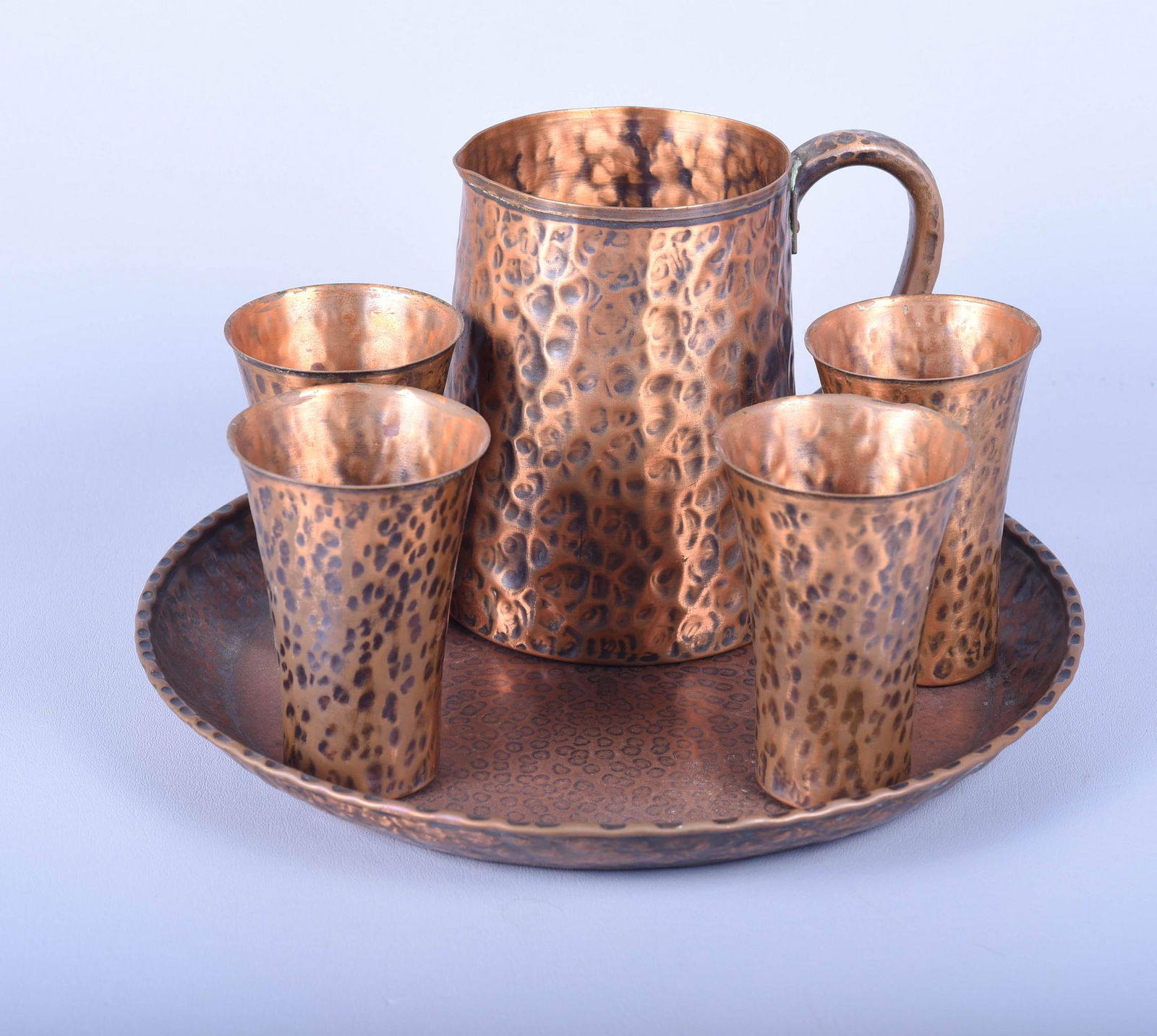 West Bend Solid Copper Pitcher & Tumblers (1 of 2)