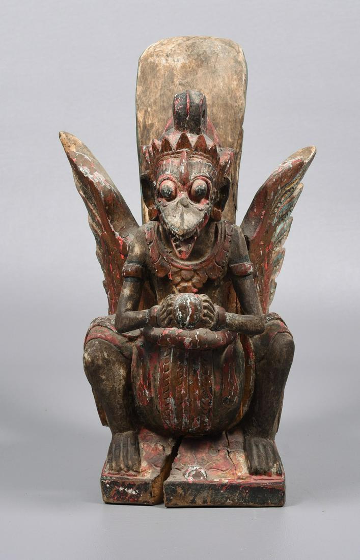 Antique Carved Wood Indonesian Garuda Bird (1 of 7)