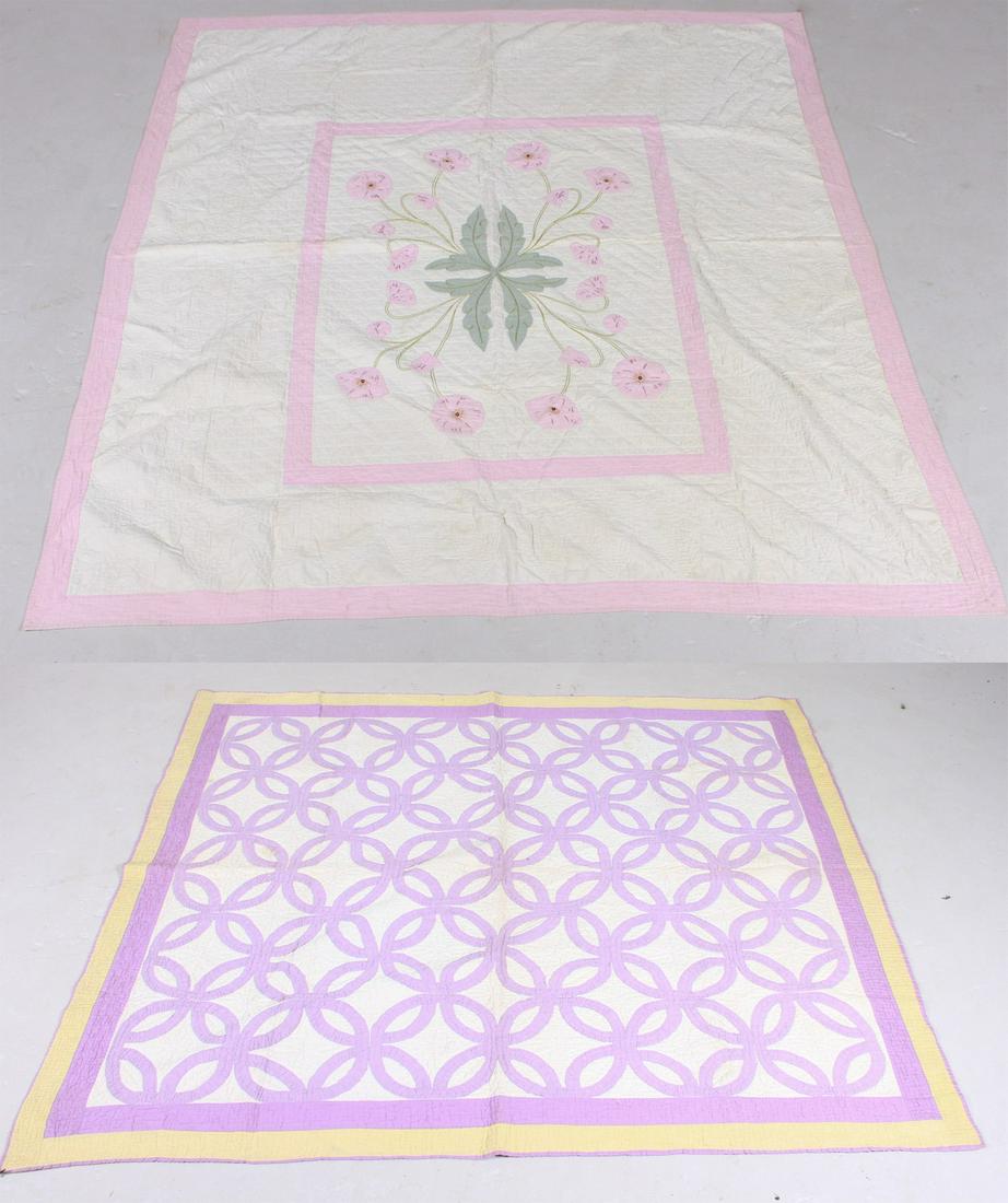(2) Hand Pieced and Sewn Quilt and Cover (1 of 3)