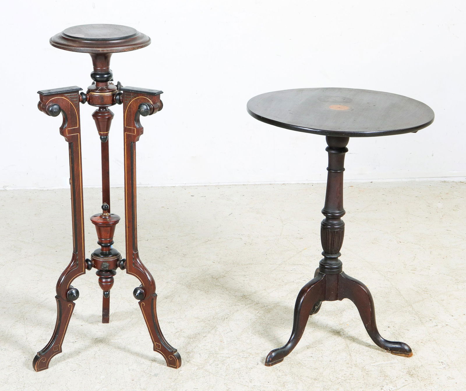 (2) Walnut Eastlake Victorian pedestals (1 of 3)