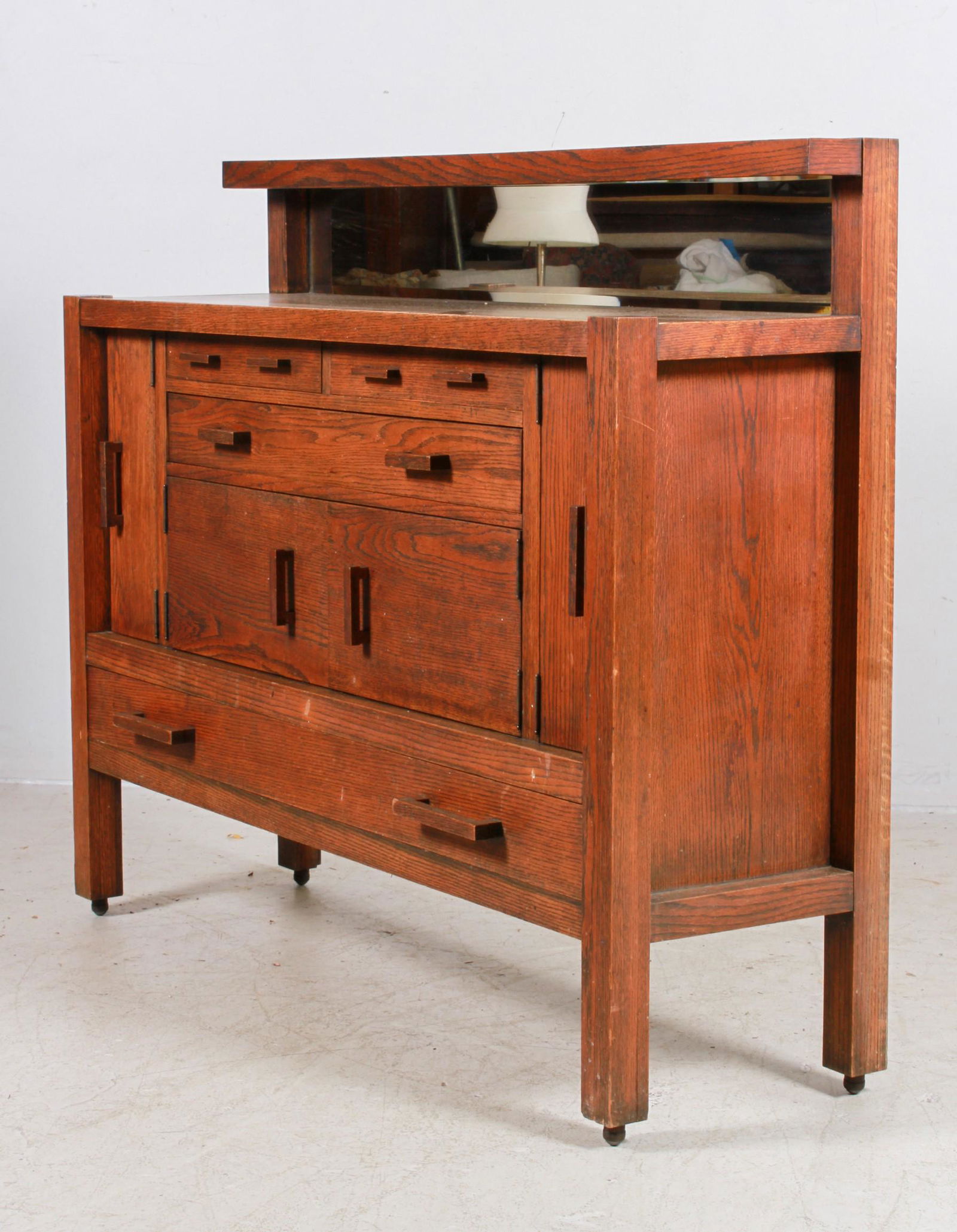 Mission oak sideboard (1 of 2)