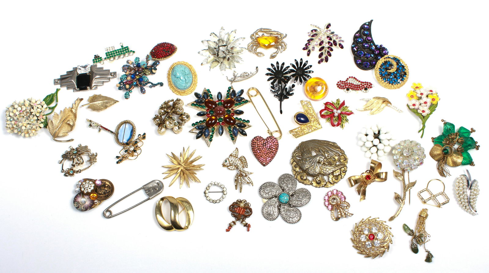 (45) Pc lot of fashion brooches (1 of 4)
