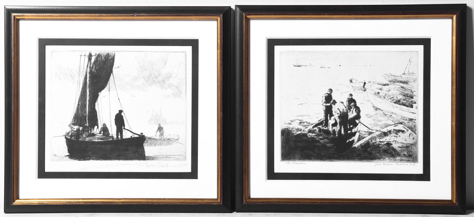 (2) Gordon Grant & George Elmer Browne Etchings (1 of 5)