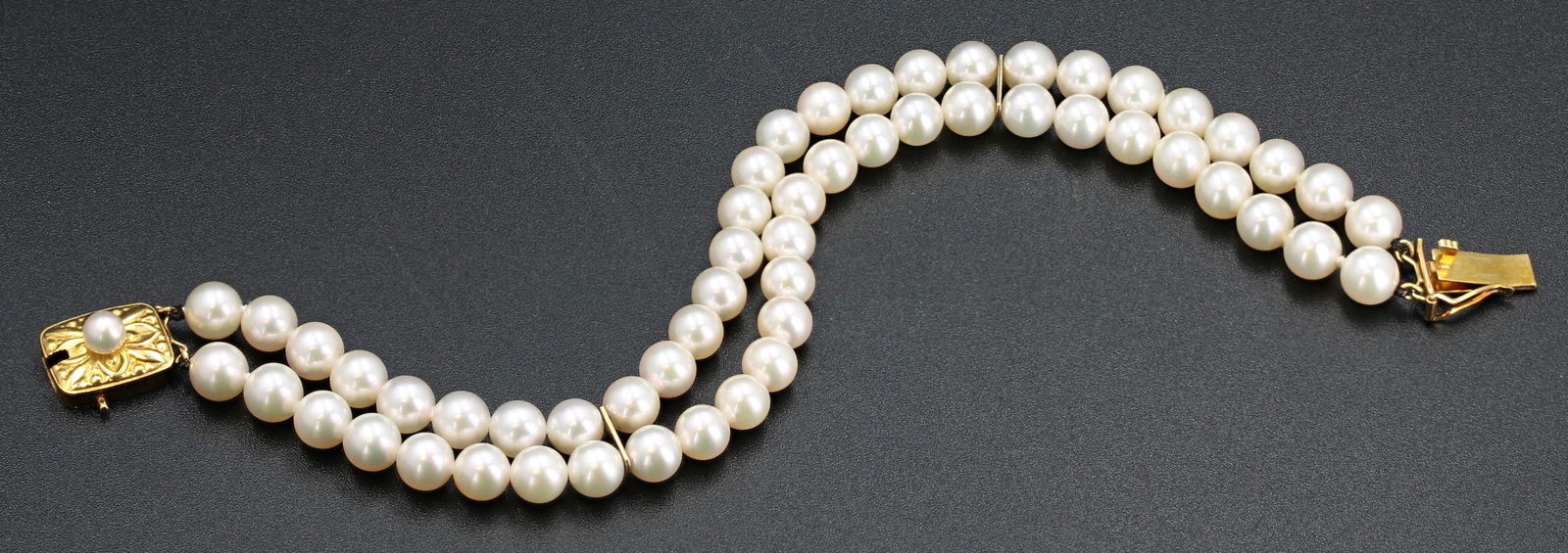 Mikimoto double shop strand bracelet