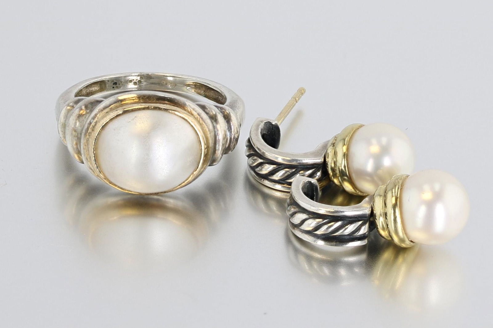 David Yurman Earrings and Matching Ring (1 of 2)