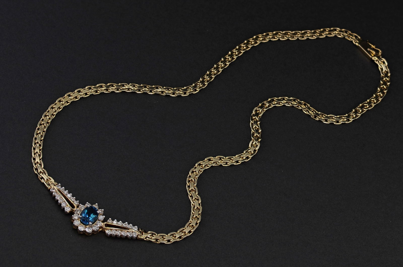 14K YG Diamond and Topaz Gemstone Collar (1 of 2)