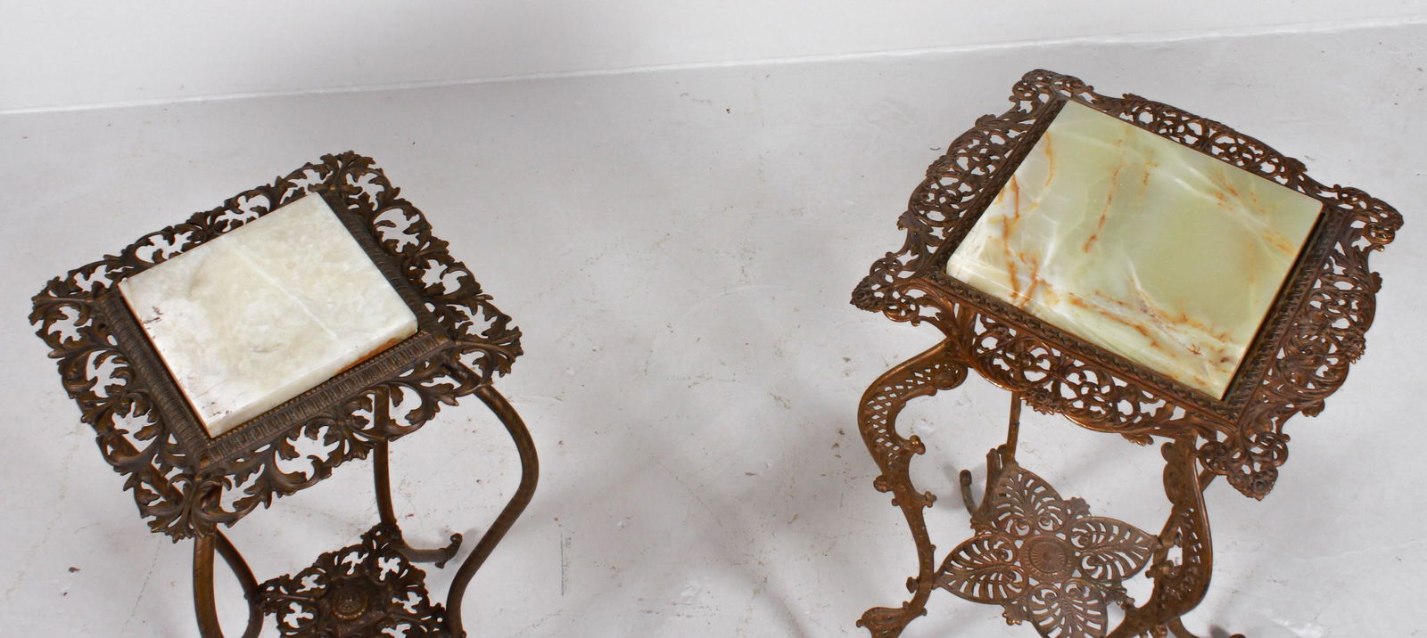 (2) Victorian pierced metal stands (1 of 1)
