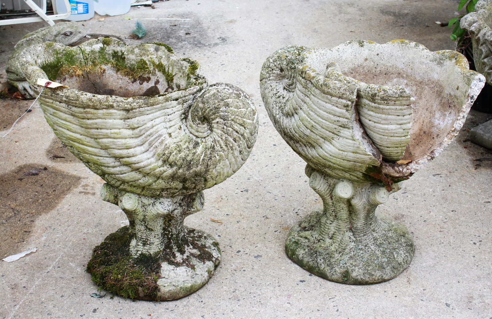 (2) Cement shell fountains (1 of 3)