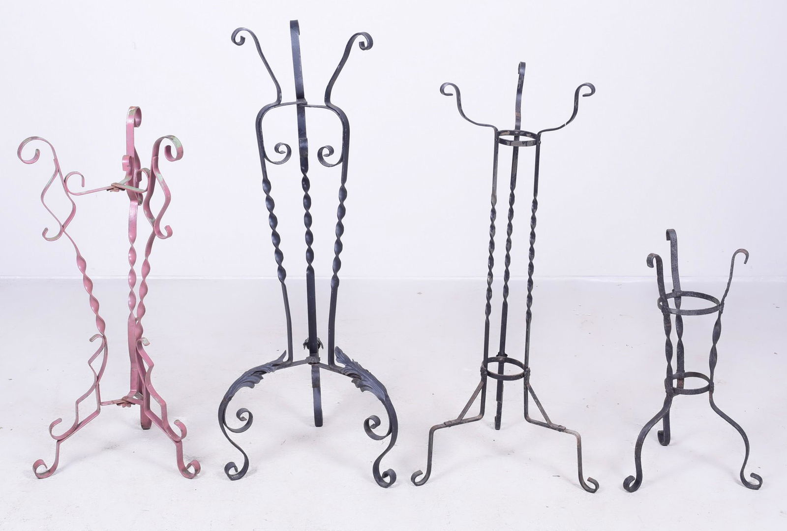 (4) Metal painted plant stands (1 of 1)