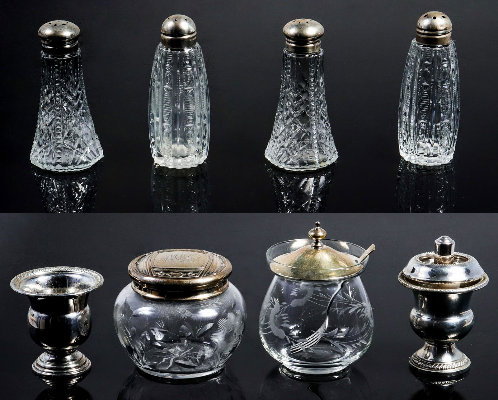 Sterling Lidded Condiment, Dresser Jar, Shaker, Urns (1 of 3)