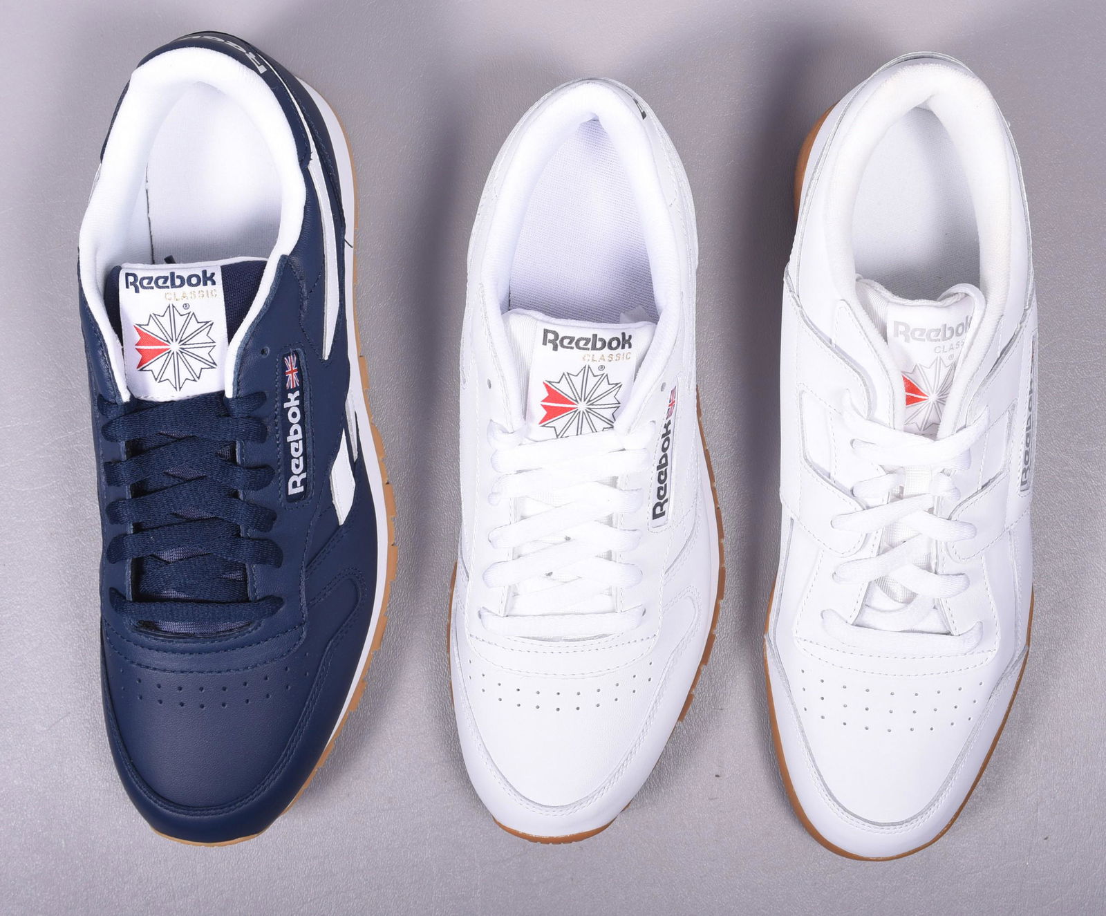 (3) prs Reebok Men's Sneaker: (3) prs Reebok Men's Sneakers, c/o Classic Leather size 8, and 10, Workout Plus size 10