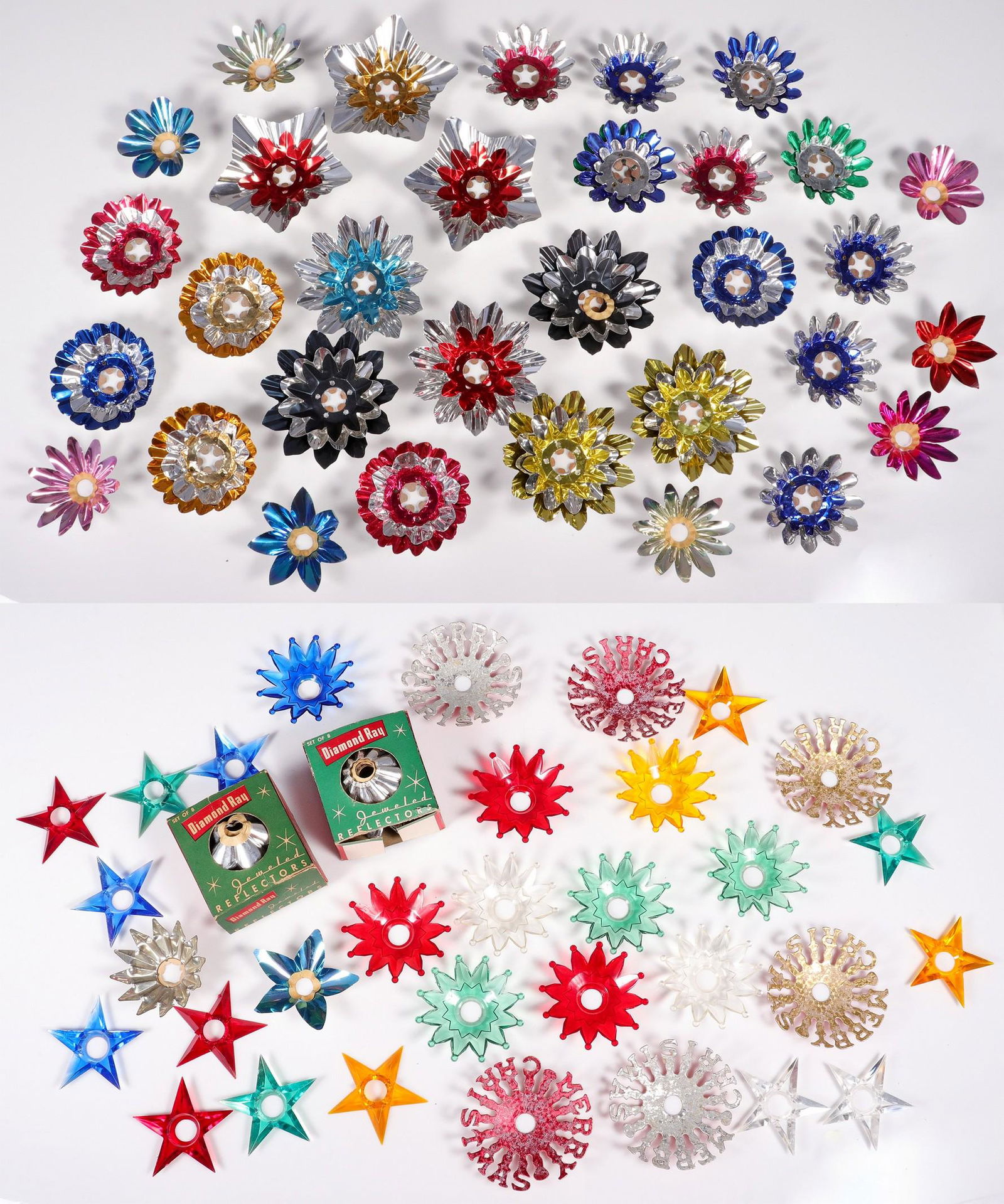 Large Lot of Vintage Christmas Bulb Reflectors (1 of 3)