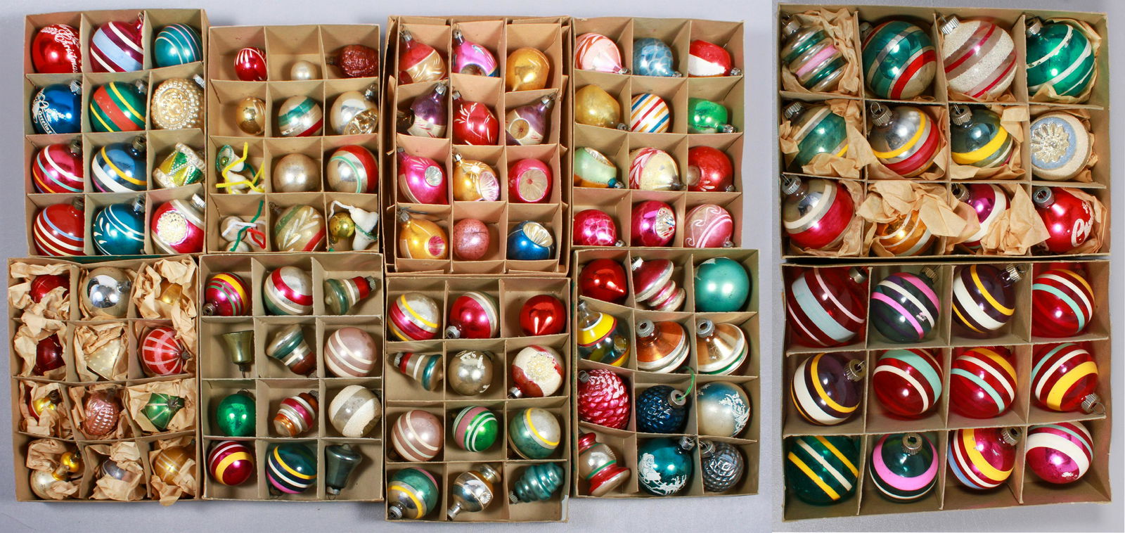 (10) Boxes of Vintage Christmas Ornaments (1 of 3)