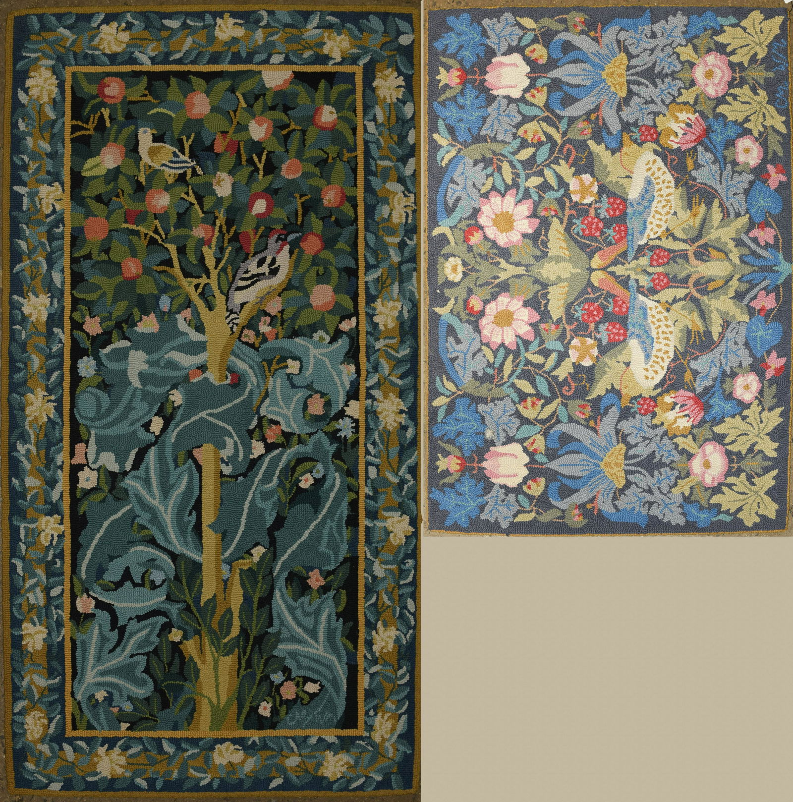 (2) Claire Murray Nantucket Floral Hooked Rugs (1 of 8)