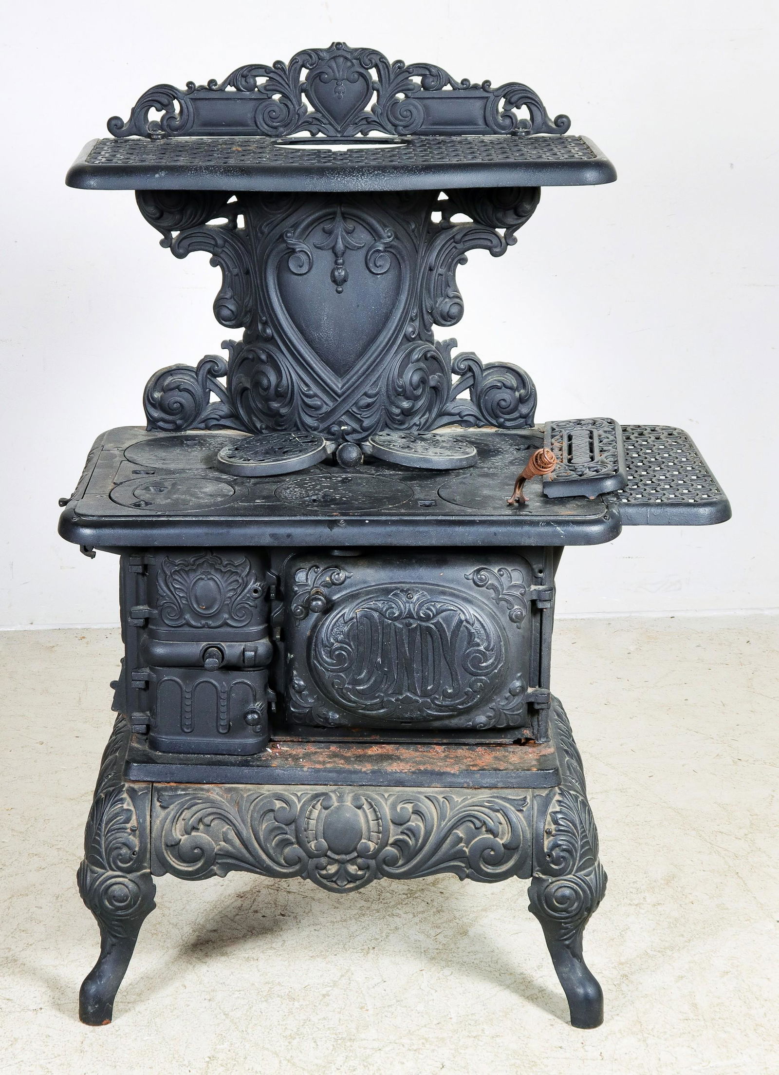Diminutive cast iron parlor stove,"The Dandy" (1 of 9)