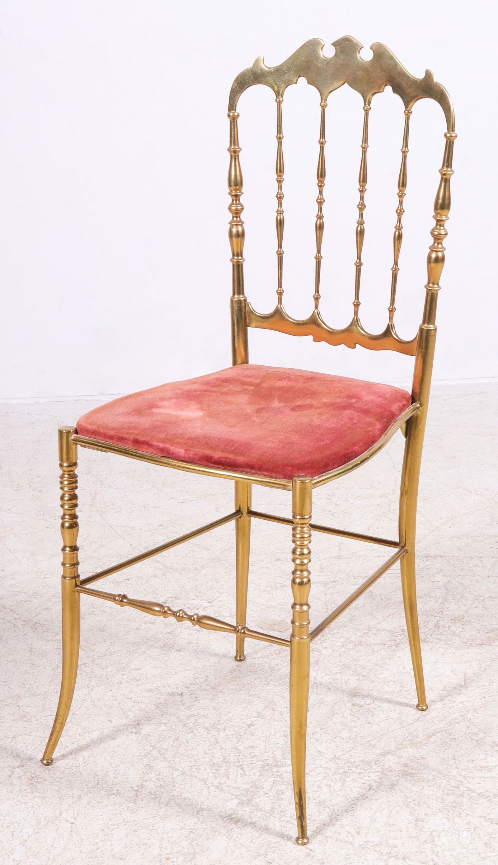 Nouveau style brass side chair (1 of 4)
