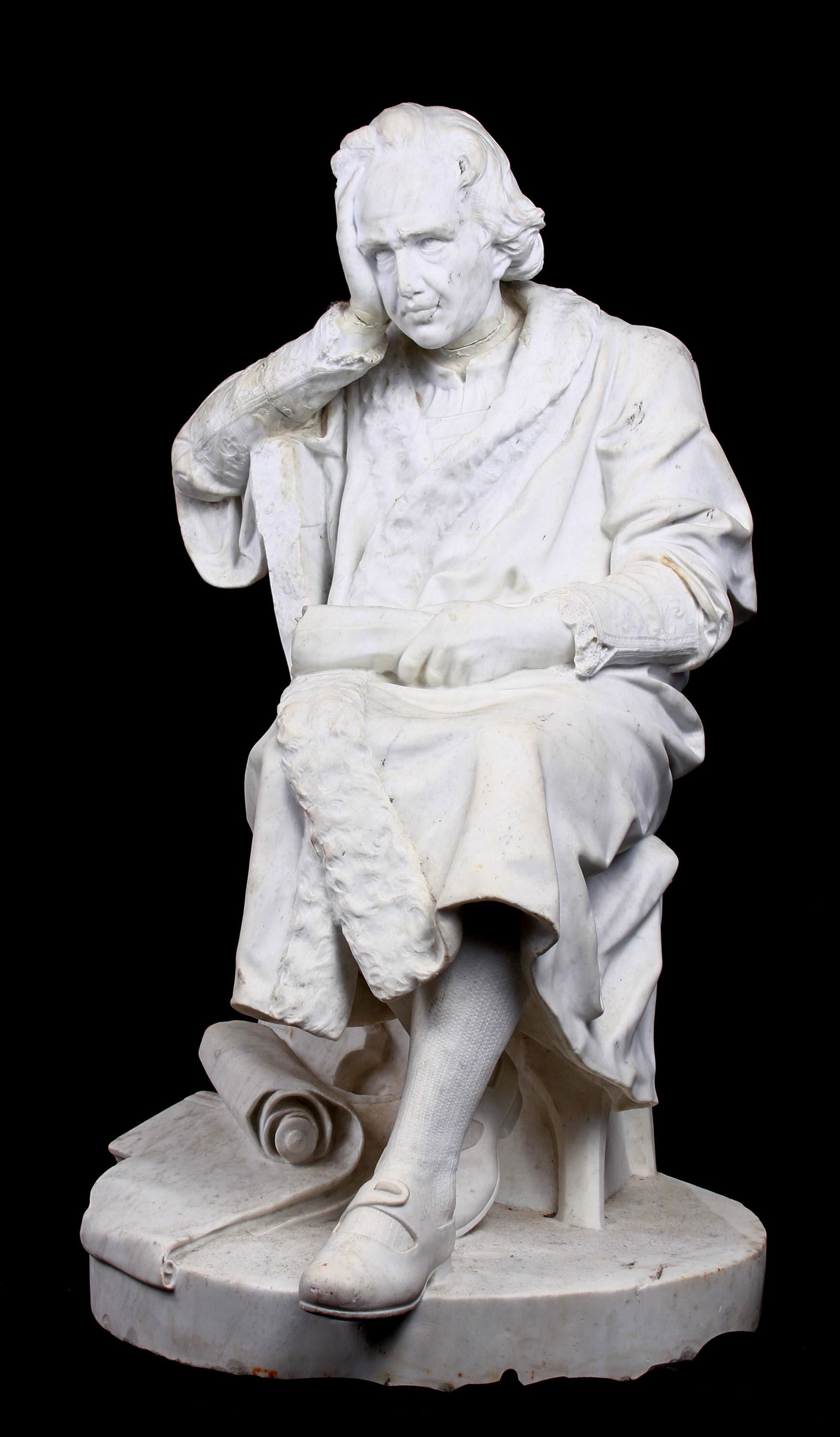 Italian Marble Scholar Sculpture (1 of 10)
