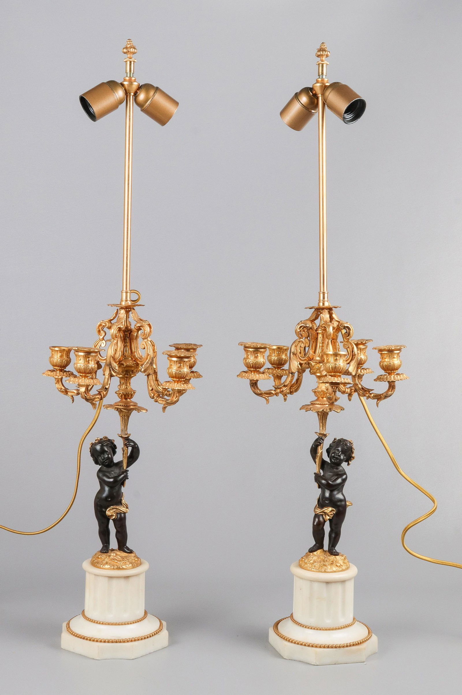Pair of Louis XVI Style Gilt Bronze Candelabra (1 of 5)