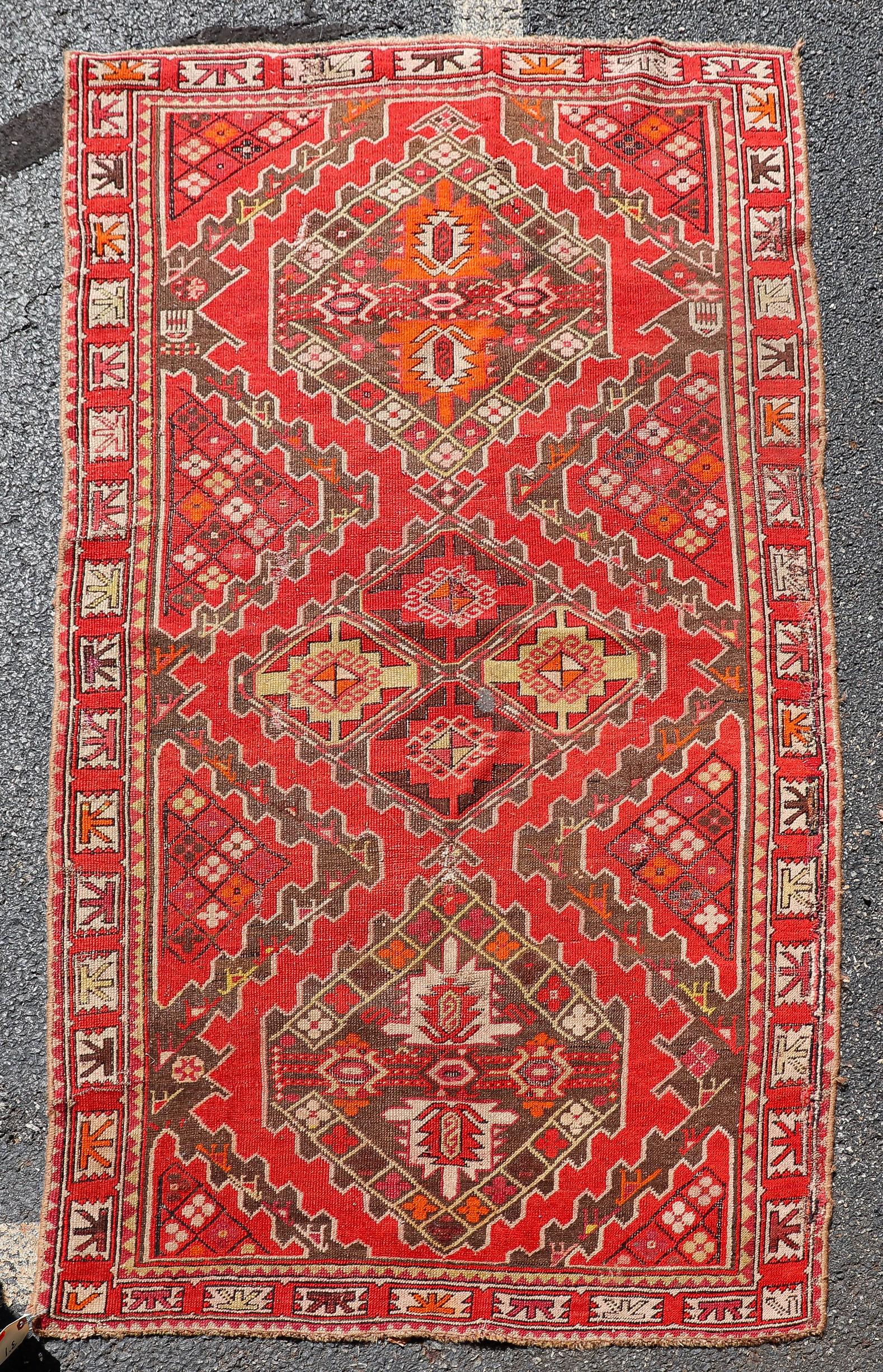 3'1" X 5'9" Semi-Antique Turkish Kazak Rug (1 of 11)
