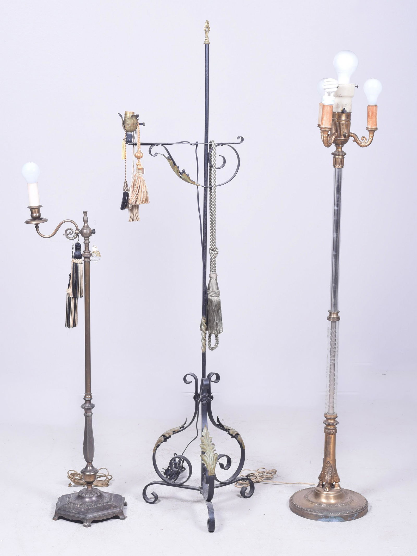 (3) Victorian style floor lamps (1 of 5)