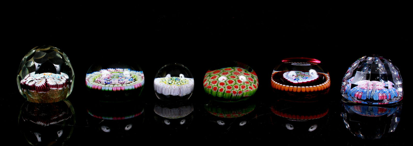 (6) Millefiori Paperweights (1 of 3)
