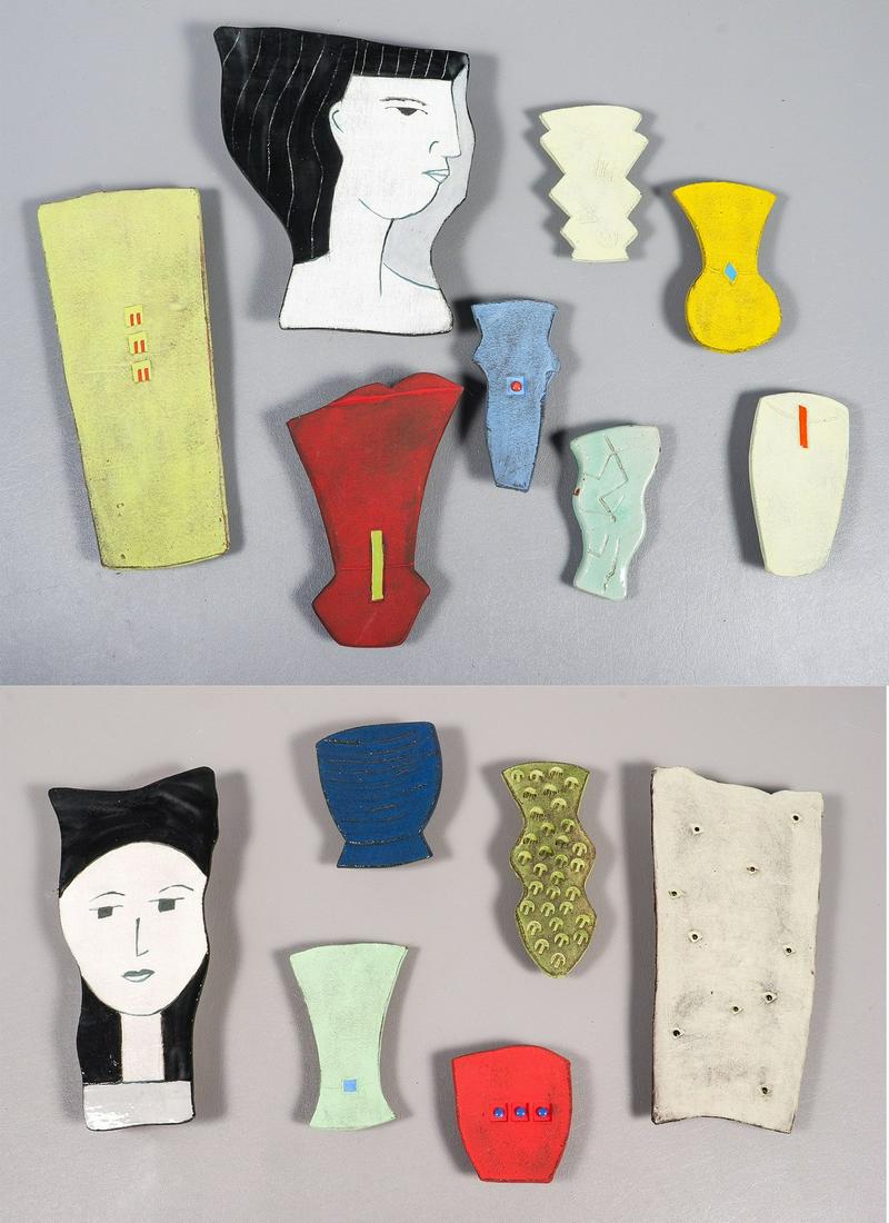 (14) Art Pottery Wall Pockets (1 of 3)