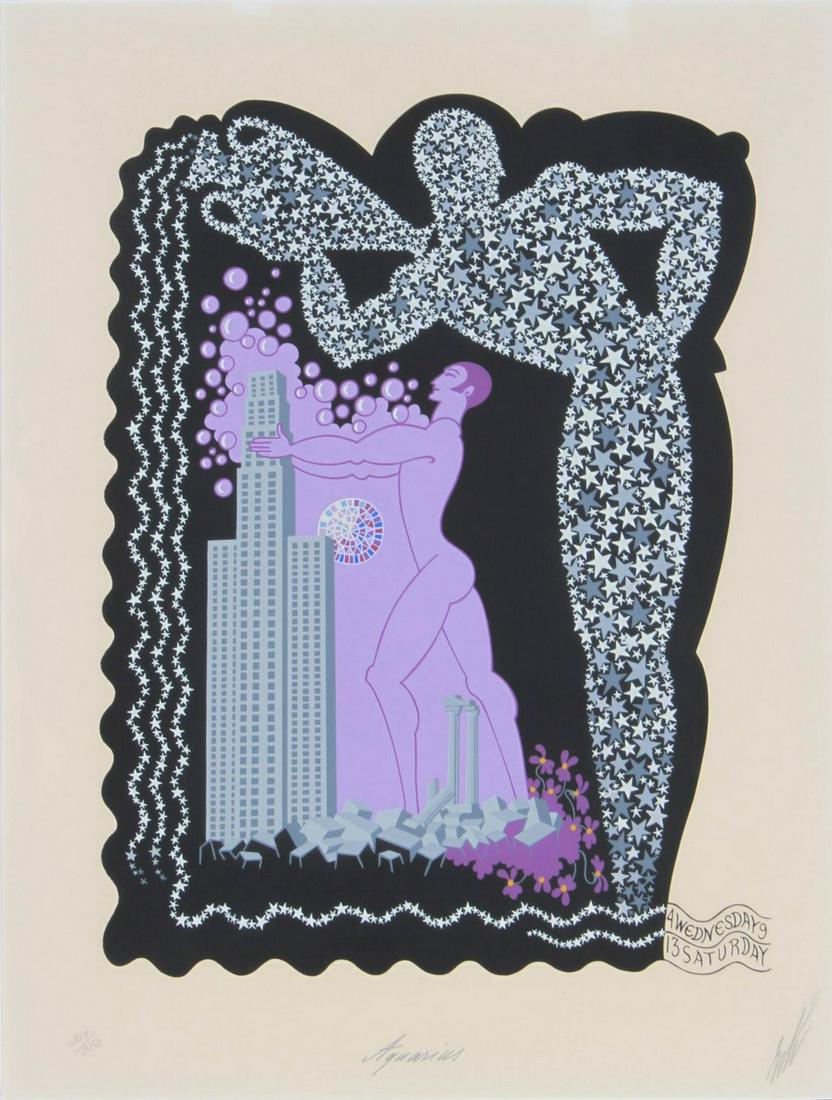 Erte serigraph "Aquarius" (1 of 3)