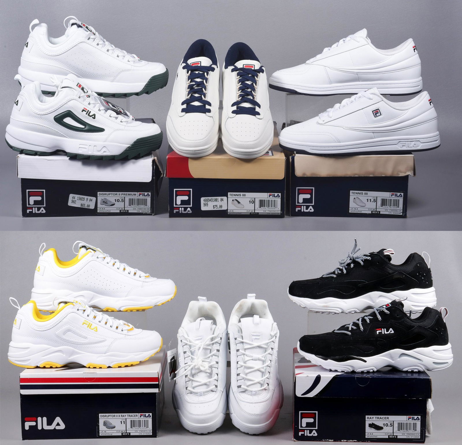 (6) prs Filas Men's Sneakers (1 of 3)