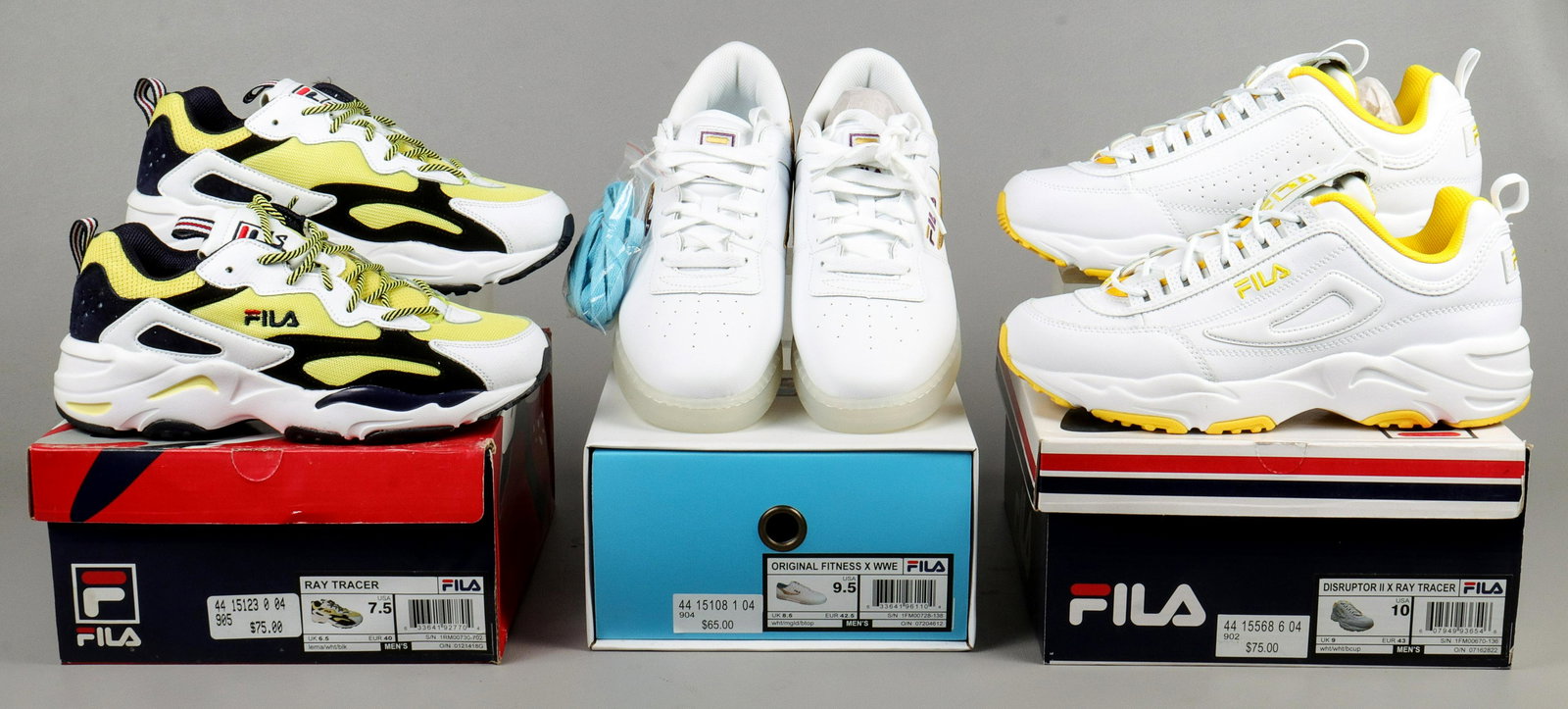 (3) prs Filas Men's sneakers (1 of 1)