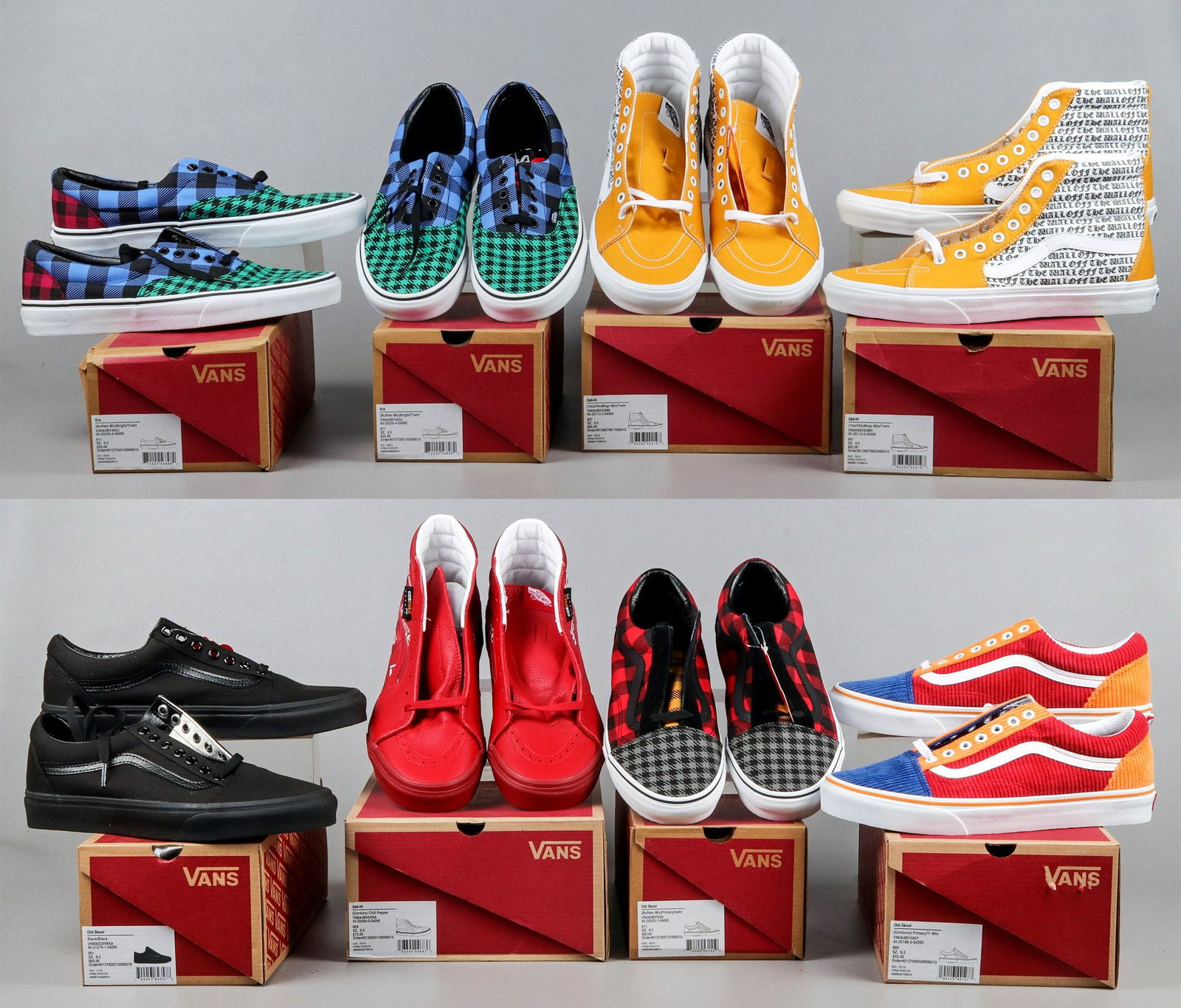 (8) prs Vans Sneakers size 9.5 (1 of 3)