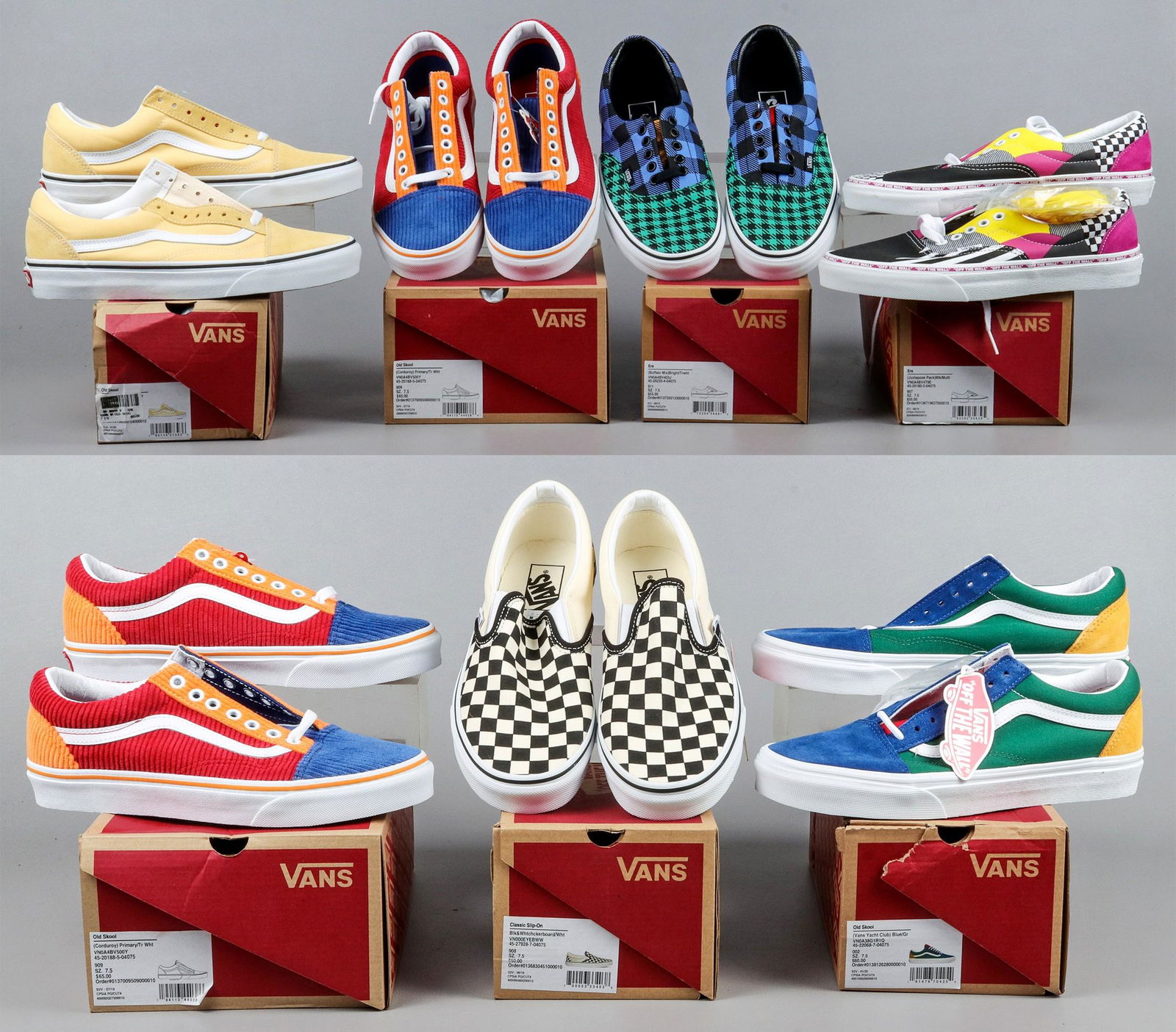 (7) prs Vans Sneakers /Slip ons size 7.5 (1 of 3)