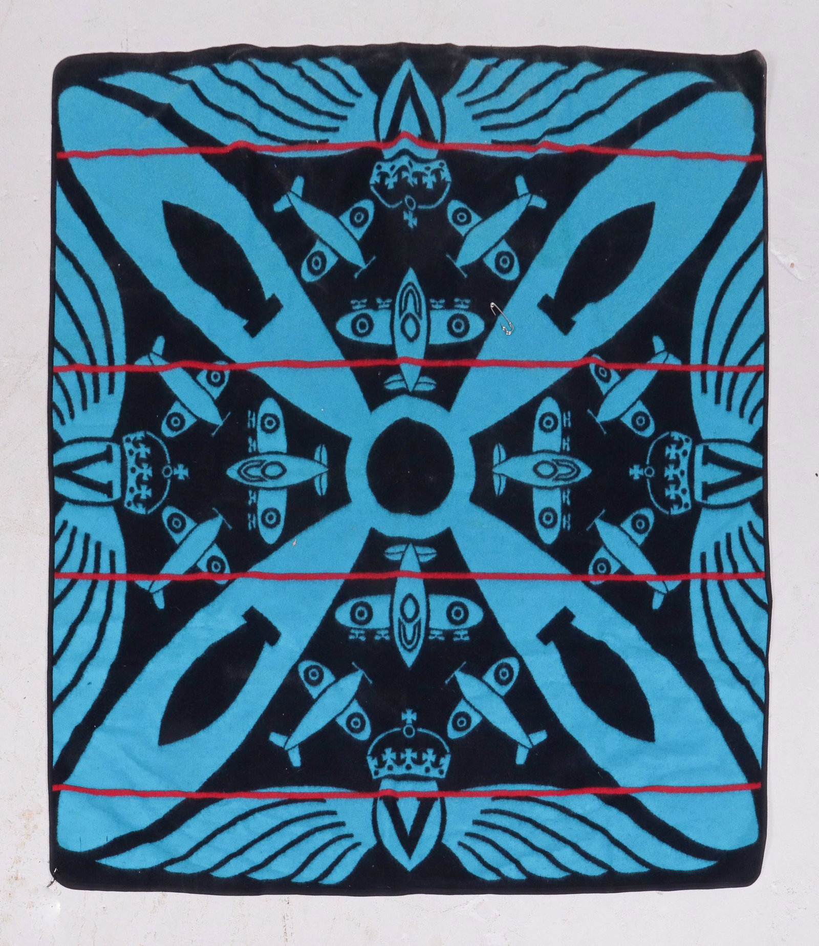 Victoria England Spitfire Basotho Blanket Replica: Victoria England Spitfire Basotho blanket replica, all wool Basotho blanket commemorating the squadron of Spitfire planes contributed to the war effort by the South African Lesotho people, 20,000 men 