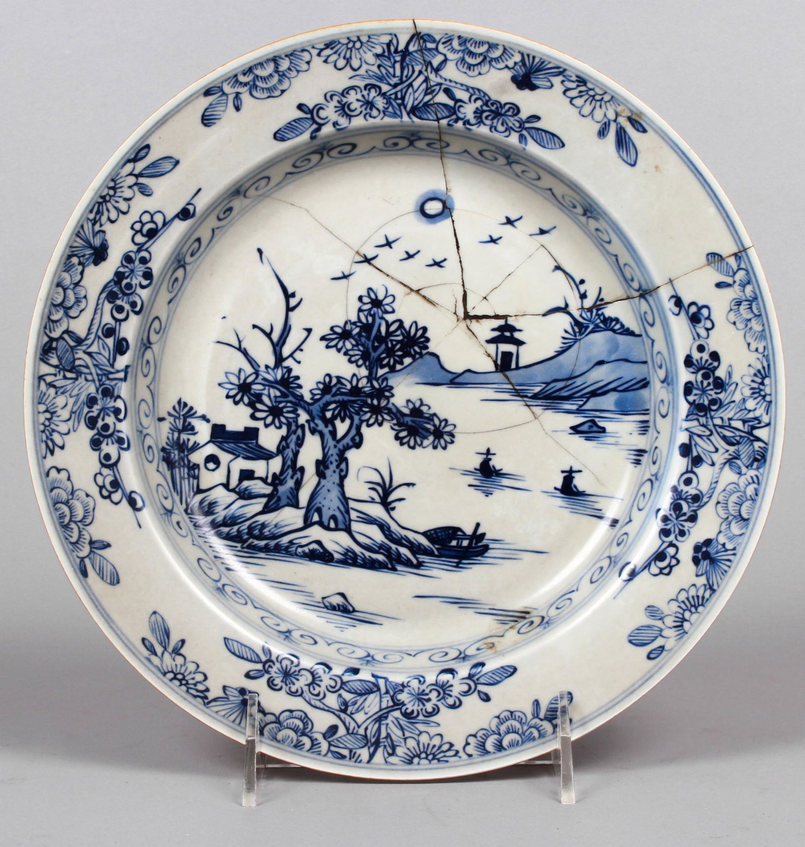 Chinese Blue & White Porcelain Plate (1 of 4)