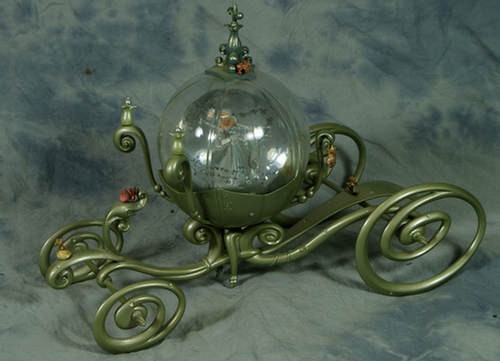 Cinderella coach snow globe, by Jody Daily, with ce: Cinderella coach snow globe, by Jody Daily, with certificate, 13" long, 9 1/2" tall
