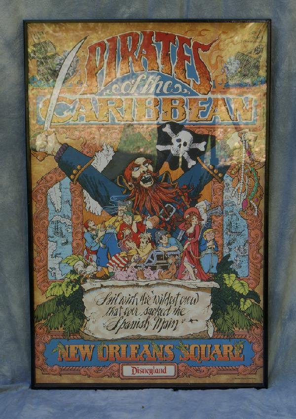 "Pirates of the Caribbean, New Orleans Square, Dis: "Pirates of the Caribbean, New Orleans Square, Disneyland" poster, 42 1/2" x 27 1/4"