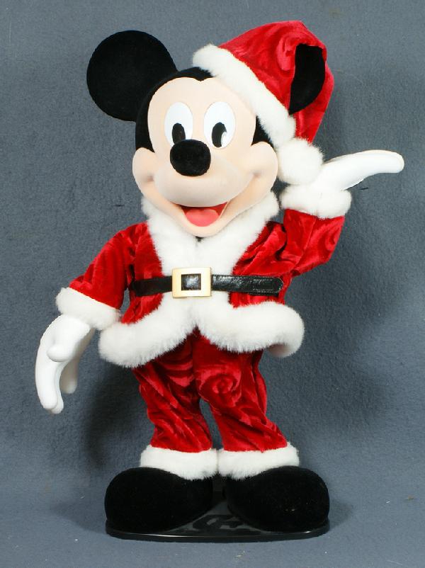 333 Animated Mickey Mouse Santa, plays Rockin' Around