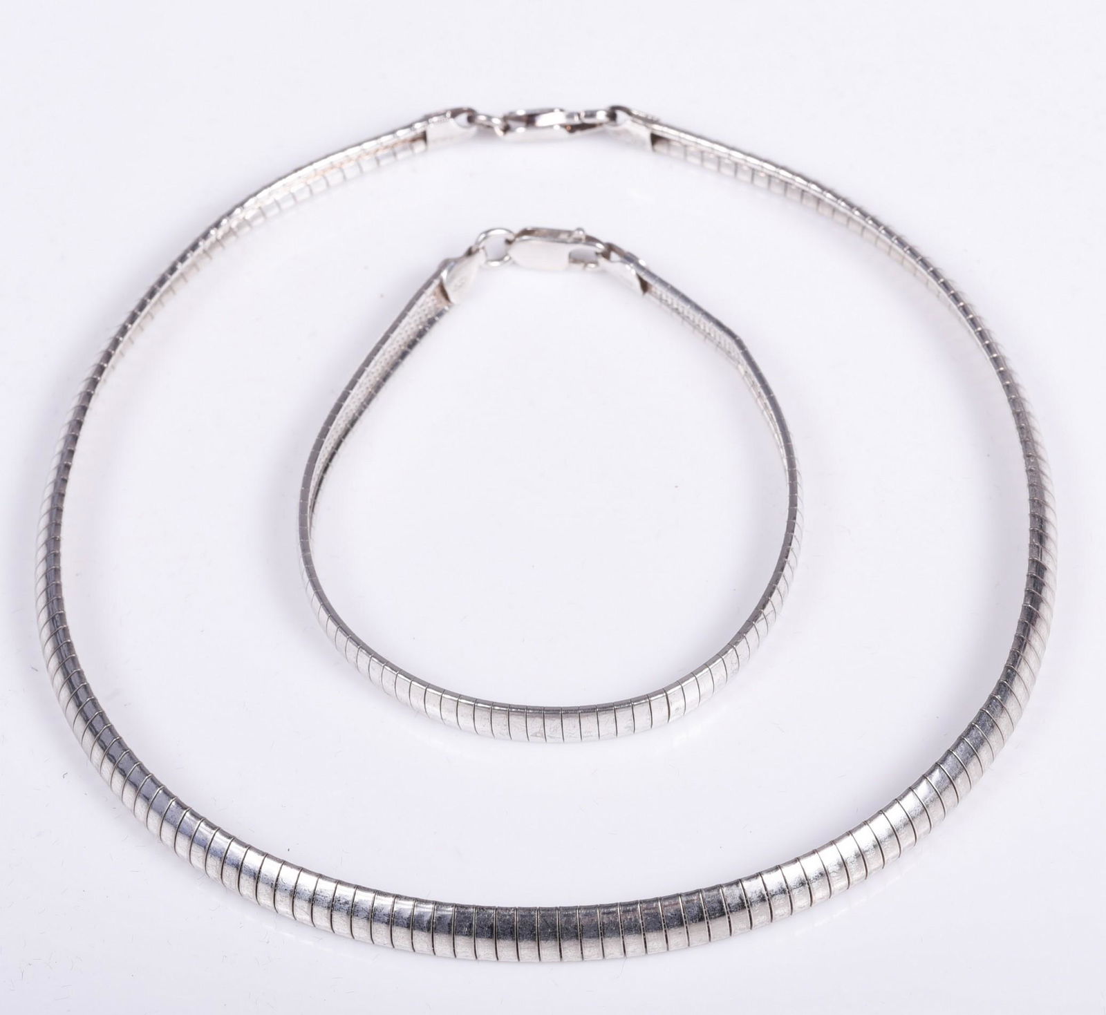 (2) Pc Sterling Silver Necklace and Bracelet (1 of 2)