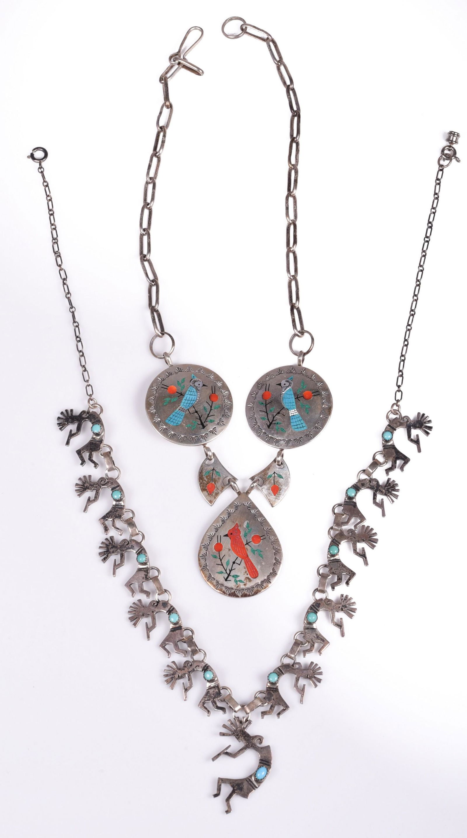 (2) Sterling Silver kokopelli and Cardinal Link (1 of 5)