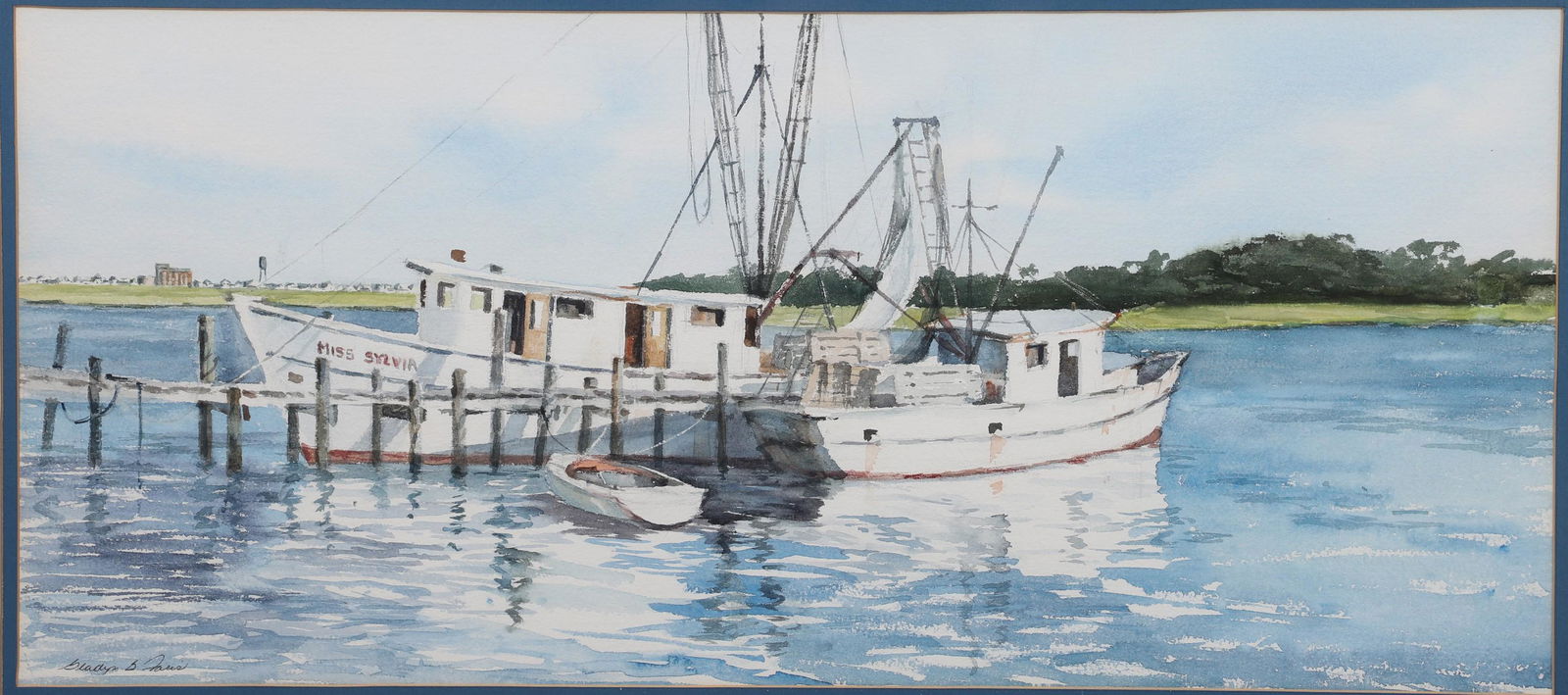 Gladys Faris Marine Watercolor "Miss Sylvia" (1 of 3)