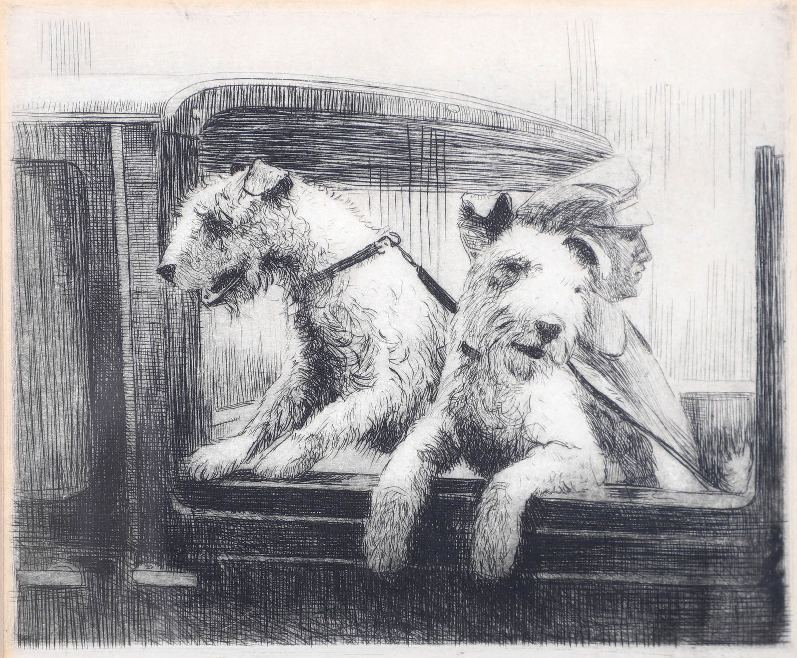 Lynn T Morgan Etching "Brothers" (1 of 3)