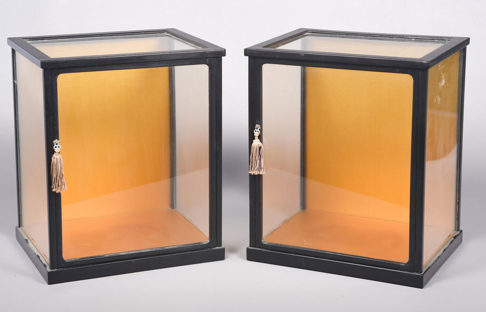 Black Lacquered Asian Display Cabinets (1 of 2)