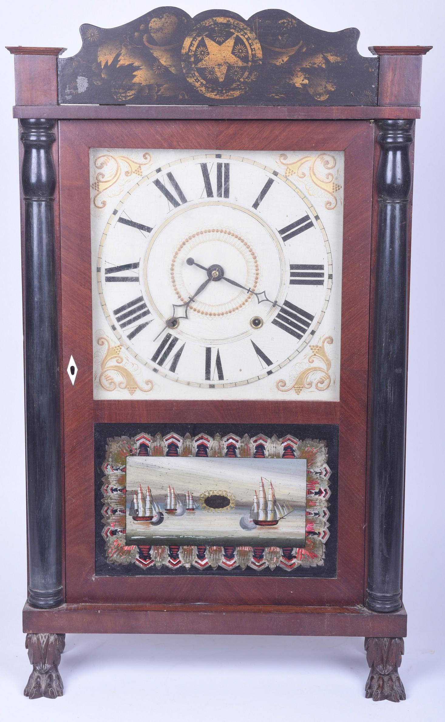 Riley Whiting stencil column & splat shelf clock (1 of 7)